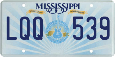 MS license plate LQQ539