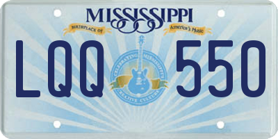 MS license plate LQQ550