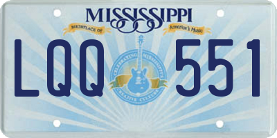 MS license plate LQQ551