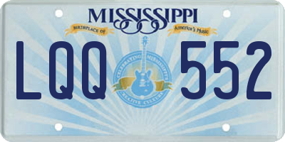 MS license plate LQQ552