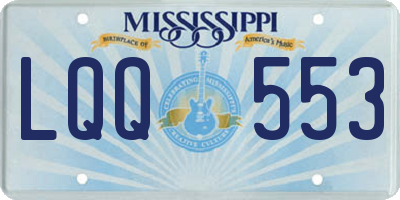MS license plate LQQ553