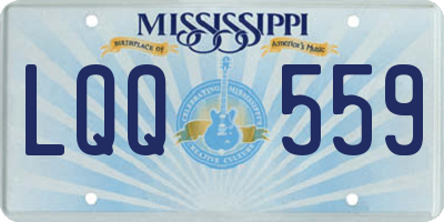 MS license plate LQQ559