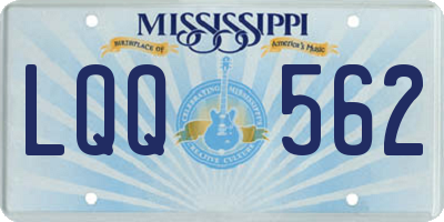 MS license plate LQQ562