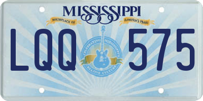 MS license plate LQQ575