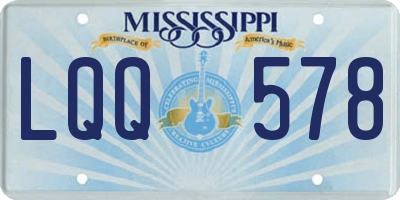 MS license plate LQQ578