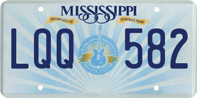 MS license plate LQQ582