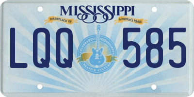MS license plate LQQ585