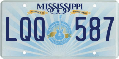 MS license plate LQQ587