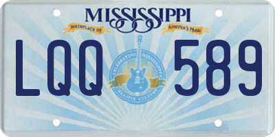 MS license plate LQQ589