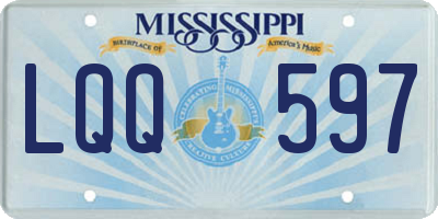 MS license plate LQQ597