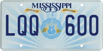 MS license plate LQQ600