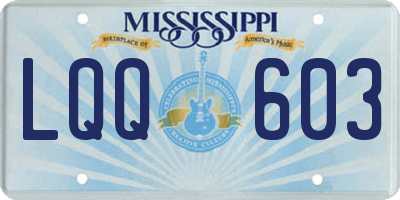 MS license plate LQQ603