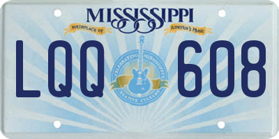 MS license plate LQQ608