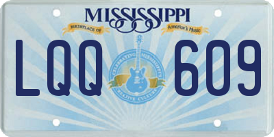 MS license plate LQQ609
