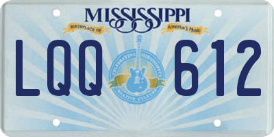 MS license plate LQQ612
