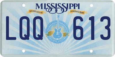 MS license plate LQQ613
