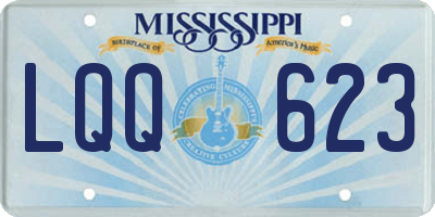 MS license plate LQQ623