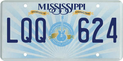 MS license plate LQQ624