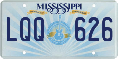 MS license plate LQQ626