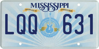 MS license plate LQQ631