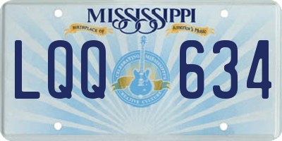 MS license plate LQQ634