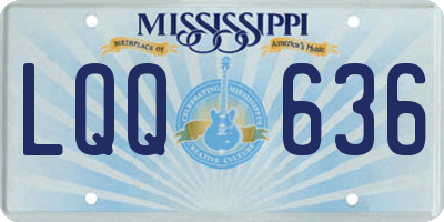 MS license plate LQQ636