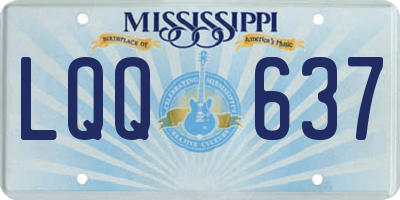 MS license plate LQQ637