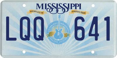 MS license plate LQQ641
