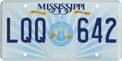 MS license plate LQQ642