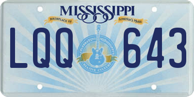 MS license plate LQQ643