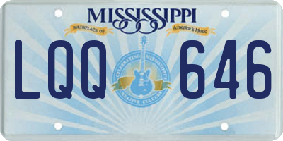 MS license plate LQQ646