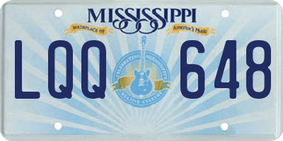 MS license plate LQQ648