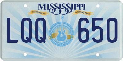 MS license plate LQQ650