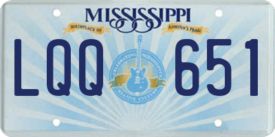 MS license plate LQQ651
