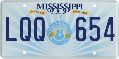 MS license plate LQQ654