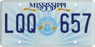 MS license plate LQQ657