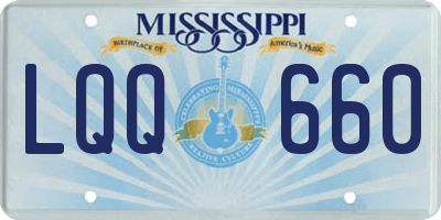 MS license plate LQQ660