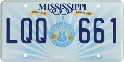 MS license plate LQQ661