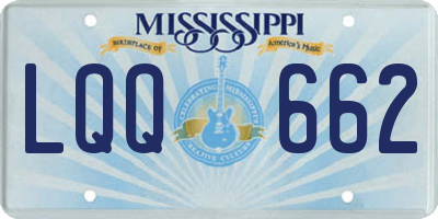 MS license plate LQQ662