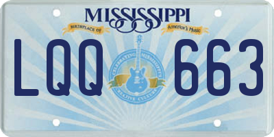 MS license plate LQQ663