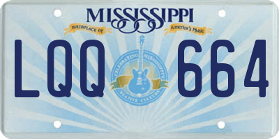 MS license plate LQQ664