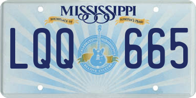 MS license plate LQQ665