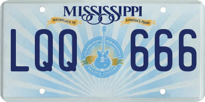 MS license plate LQQ666