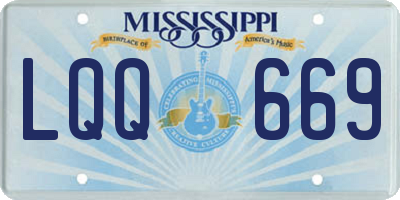 MS license plate LQQ669