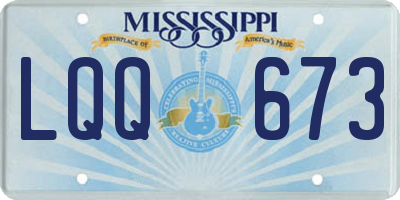MS license plate LQQ673