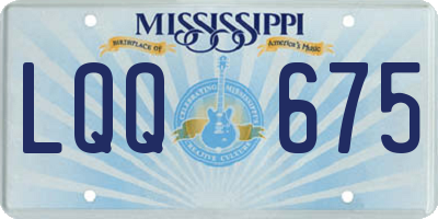 MS license plate LQQ675