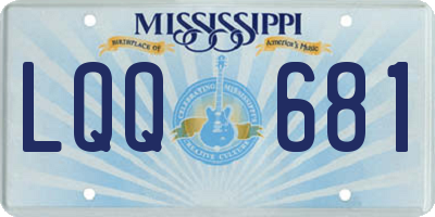 MS license plate LQQ681