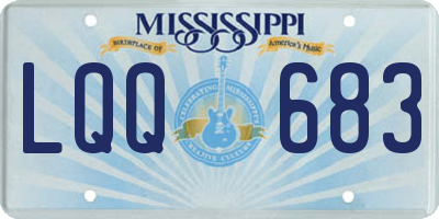 MS license plate LQQ683