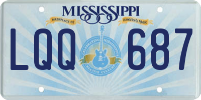 MS license plate LQQ687