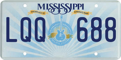 MS license plate LQQ688